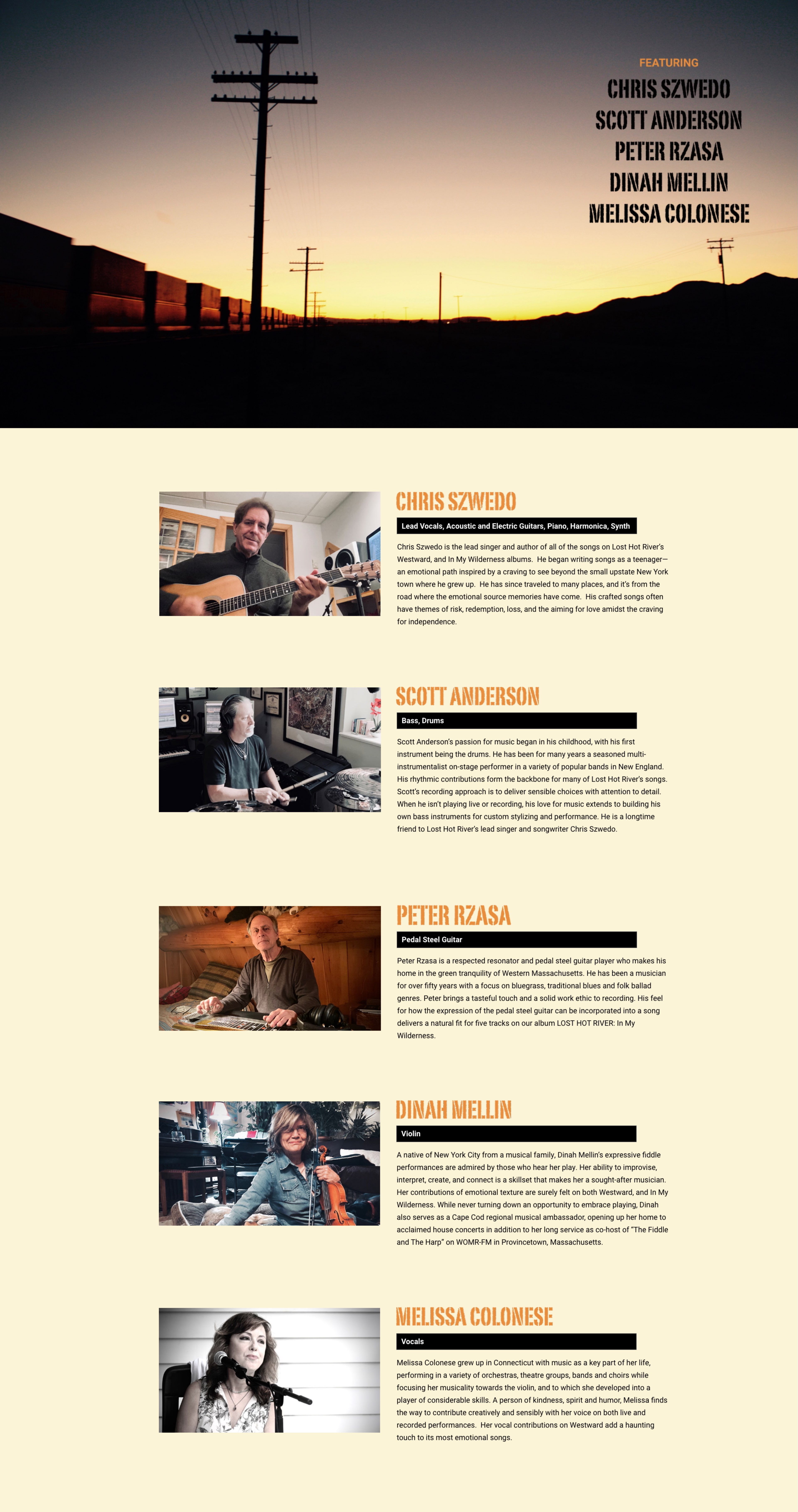 Header image of the Players page, showing a train into the sunset